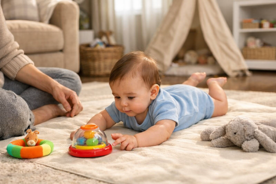 Când trebuie să mă îngrijorez dacă bebelușul nu se rostogolește, nu se târăște sau nu merge în patru labe?