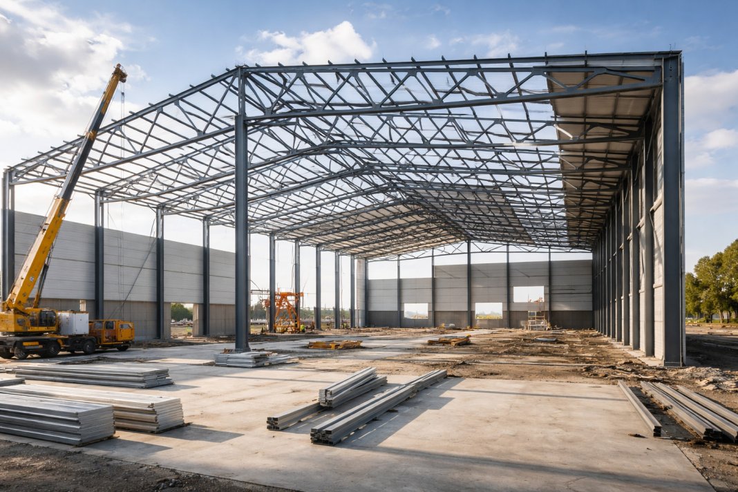 Din ce componente este alcătuită o hală cu structură metalică?